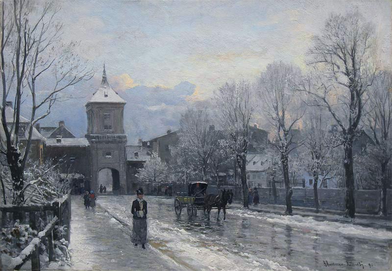 Anders Andersen-Lundby

1841 - 1923 

Andersen-Lundby was born on 16th December, 1841 in Lundby, a town near Aalborg in Denmark. In 1861 the artist went to Copenhagen to pursue his artistic career. He stayed there for several years living within the artistic community. Andersen-Lundby moved to Munich in 1876 where he exhibited his works virtually every year. For the most part the artist painted winter landscapes often depicting late afternoon sunshine or dusk. His works are very atmospheric and his technique became very impressionistic towards the latter part of his life.

Museums : Copenhagen, Munich, Trieste