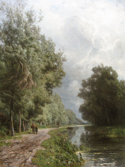 A pupil of his father P. van Borselen and Andreas Schelfhout, he painted mostly landscapes, drawing inspiration from water-endowed areas around The Hague like Gouda, Zoetermeer and Stompwijk. Contemporaries appreciated his landscapes for being typically Dutch or Southern Dutch, in fact. In particular, the way in which he captured water, reeds and tall trees whipped up by gusts of wind won much admiration. He was a teacher of Th.EA. de Bock.
