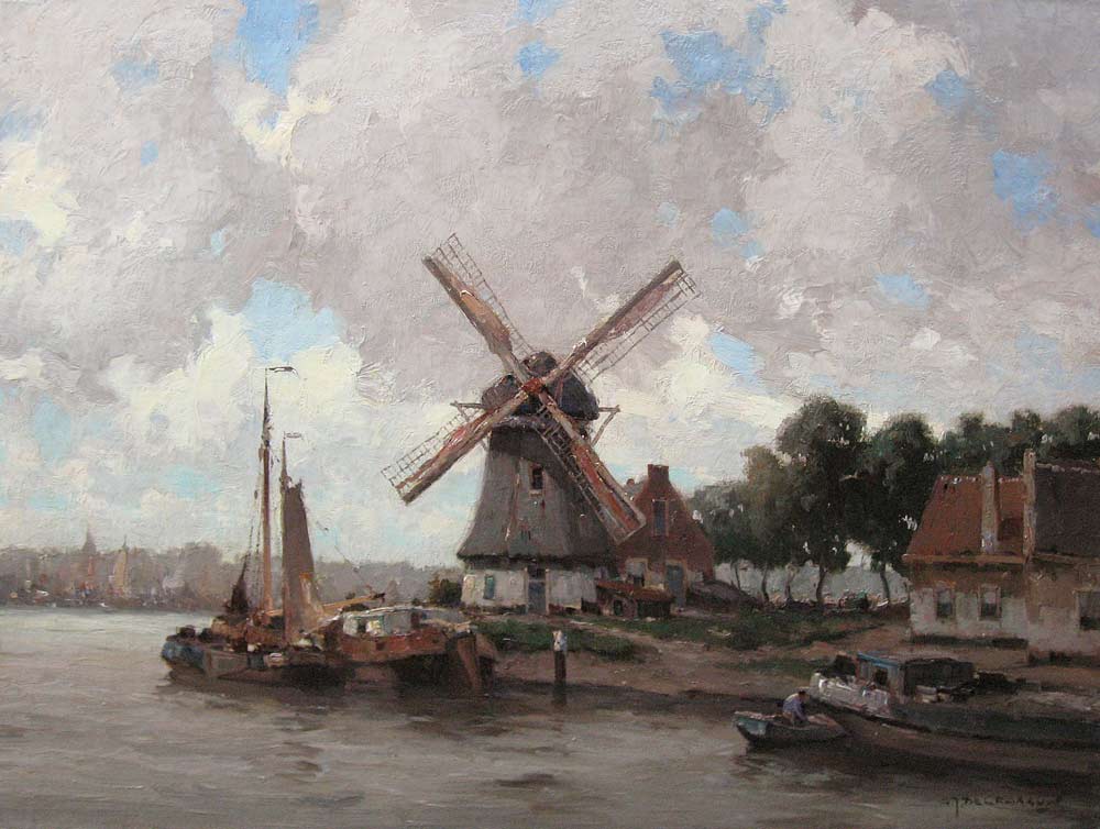 Windmill in a landscape