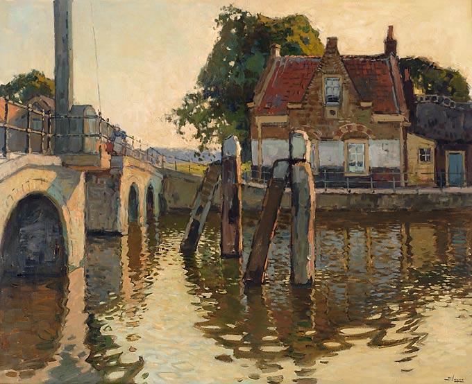 Viegers, Ben Viegers was born1886, in The Hague, died 1947 in Nunspeet. 
Painter of landscapes,landscape with figures,, waterscapes, urban landscapes 
and harbourscenes.
It wasonly in 1989 that the works of Viegers, a painter of typical Dutch scenes, 
appeared in the auction rooms. In 2001 a retrospective of this output was held at 
the Stedelijk Museum in Zwolle.