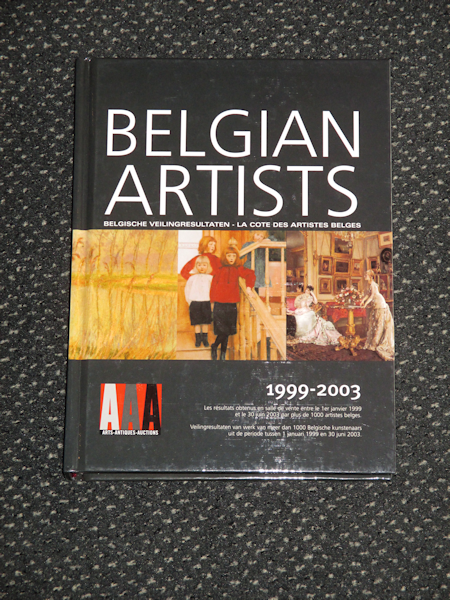 Belgian Artists, Belgische veilingresultaten, 315 pag. 10,- euro