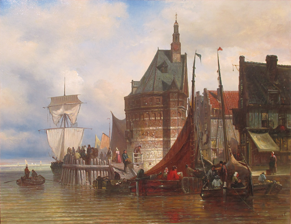 E.P. van Bommel, Hoorn, olieverf op linnen, afmeting 42,5 x53cm doekmaat