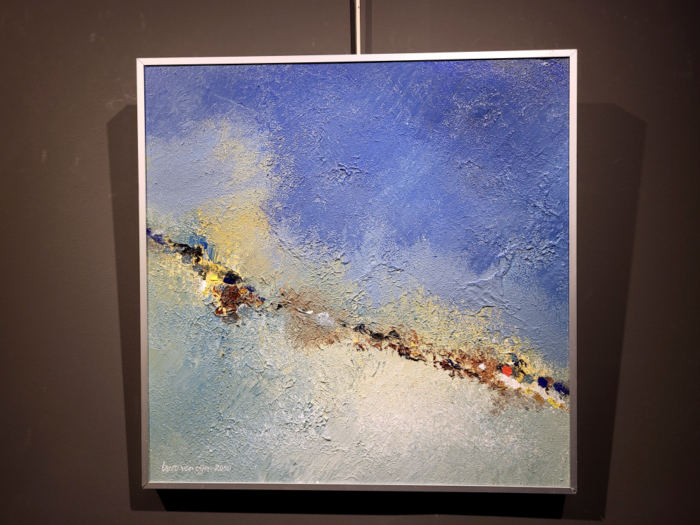 Bart van Oijen, vrije compositie, olieverf op paneel, afmeting 50x50cm paneelmaat, incl. lijst 52x52cm, 275,- euro, nr. 26
