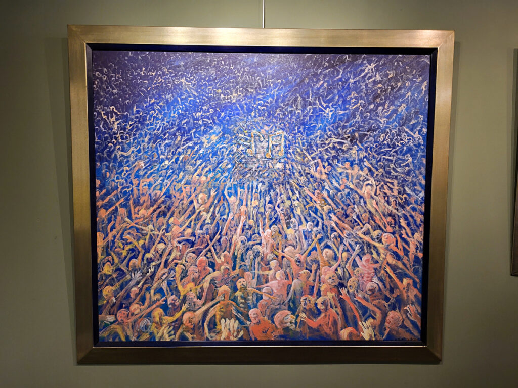 Smirnov, Igor Smirnov 110x125cm paneelmaat, houseparty, afmeting incl. lijst 130cm x 145cm, 950,- euro, nr. 41