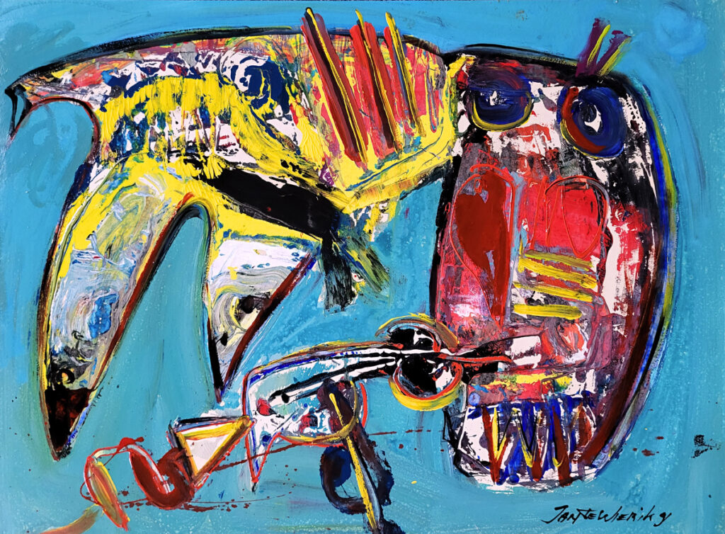 Jan te Wierik, gemengde techniek op paneel, afmeting 70,5 x 95,5cm paneelmaat, 1950,- euro, nr. 17