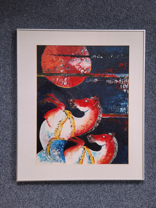 Jan ten Hoope, gemengde techniek op papier, afmeting 48x62cm beeldmaat, incl. lijst, nu 250,- euro, nr. 59