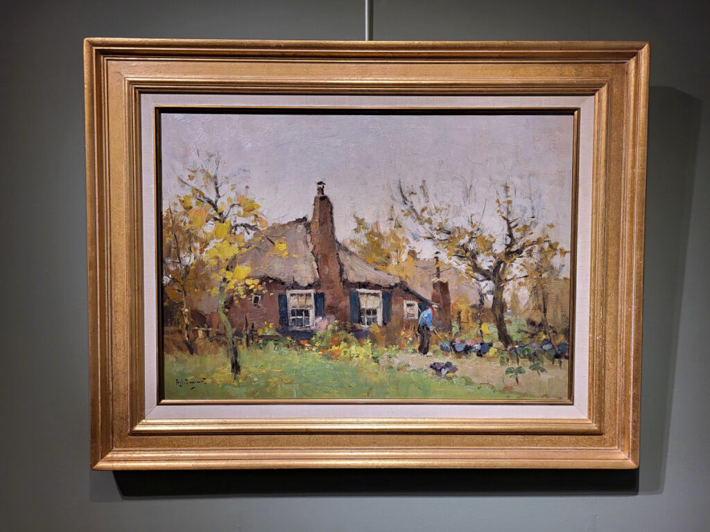 A.J. Zwart, boerenerf, olieverf op linnen, afmeting 50x70cm doekmaat, afmeting incl. lijst 70x90cm, 650,- euro, nr. 2