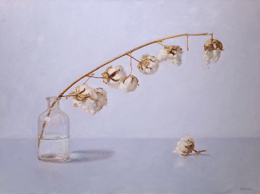 E.P. Moleveld, olieverf op linnen, katoen op glas, afmeting 60x80cm doekmaat, lijst nog niet op voorraad, nr. 394