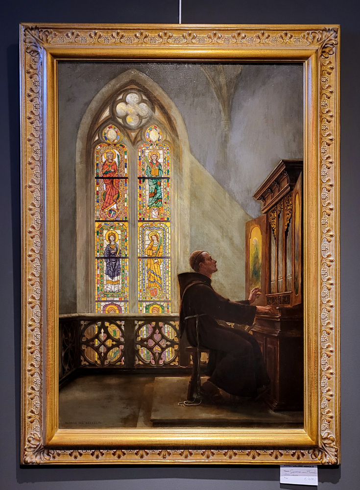 <strong>Hoesslin, George von Hoesslin, 1851-1923, olieverf op linnen, afmeting 62x92cm doekmaat, afmeting incl. lijst 82x112cm, kerkinterieur, 1650,- euro, nr. 51</strong>

Hoesslin,George von Hoesslin (German, 1851–1923)