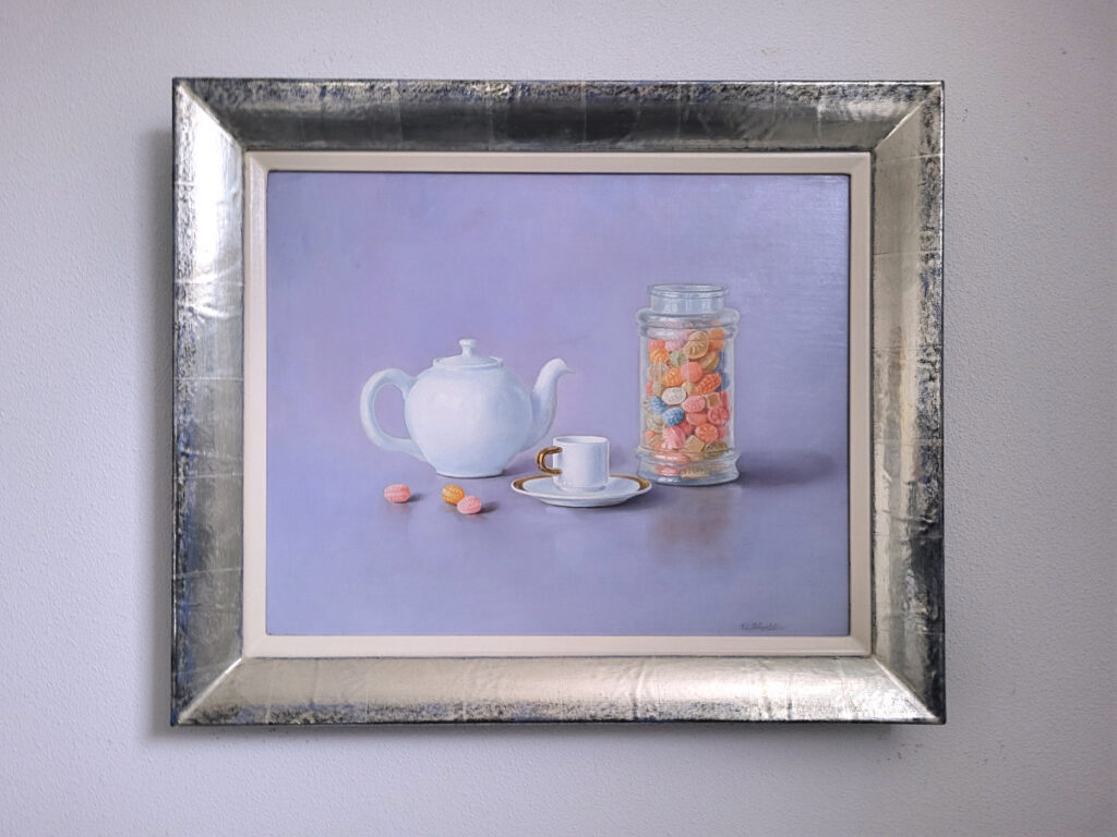 Moleveld, E.P. Moleveld, snoepgoed, 40x50cm paneel, incl. lijst, 750,- euro, nr. 36