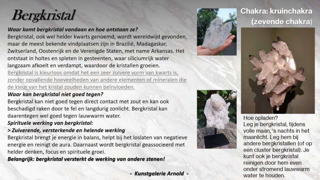 Bergkristal, beschrijving