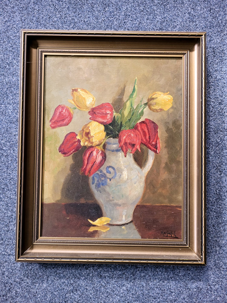 Gesigneerd, H. van Gessel, 40x50 doek, incl. lijst, 100,- euro, nr. 51