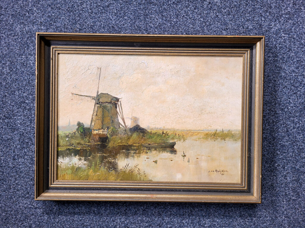 <strong>Gesigneerd, J. v. d. Heijden, 35x50 doek, incl. lijst, 40,- euro, nr. 49</strong>