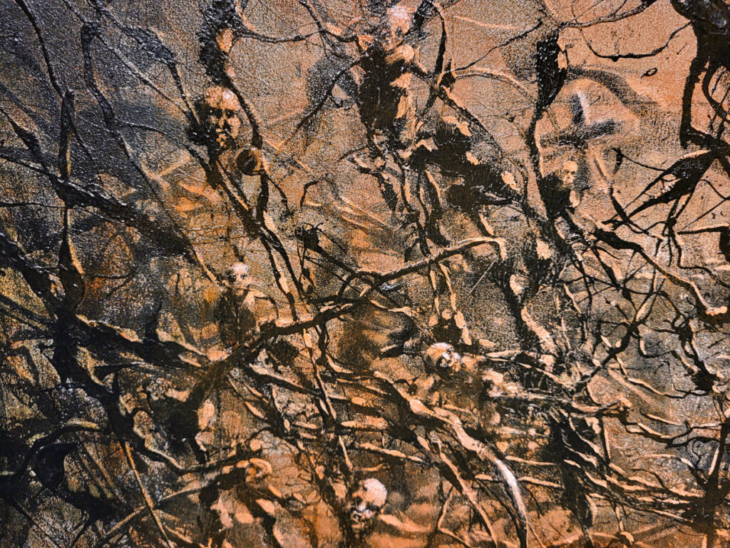 Igor Smirnov, 80x110cm paneel, detailfoto 2, 250,- euro, nr. 2

Smirnov, I. Smirnov, Igor Smirnov 1975-
Smirnov, Igor Smirnov geboren op 9 januari 1975 te St. Petersburg.
Volgde een opleiding op de Kunstschool eveneens te St. Petersburg van 3 jaar. Verbleef omstreeks 1996 een half jaar lang in Duitsland, waarna hij zich vestigde in Nederland.
Hij volgde de 5 jarige studie op de Kunstakademie te Groningen (Minerva), welke hij met succes afronde.
Hij heeft ondermeer les gehad van Asaph Ban Menahen, Gijs Frieling en Wim Jonkman.
Igor Smirnov weet de hedendaagse tijd vast te leggen in zijn vorm van schilderen, soms schokkend en dreigend, maar ook positief, kleurrijk, direkt en open.
Achter elk schilderij zit een eigen werkelijkheid aldus deze kunstenaar.

Smirnov, I. Smirnov, Igor Smirnov is born in st.Petersburg in 1975.
