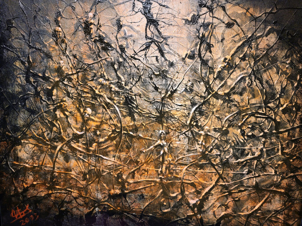 Igor Smirnov, 80x110cm paneelmaat, 250,- euro, nr. 4

Smirnov, I. Smirnov, Igor Smirnov 1975-
Smirnov, Igor Smirnov geboren op 9 januari 1975 te St. Petersburg.
Volgde een opleiding op de Kunstschool eveneens te St. Petersburg van 3 jaar. Verbleef omstreeks 1996 een half jaar lang in Duitsland, waarna hij zich vestigde in Nederland.
Hij volgde de 5 jarige studie op de Kunstakademie te Groningen (Minerva), welke hij met succes afronde.
Hij heeft ondermeer les gehad van Asaph Ban Menahen, Gijs Frieling en Wim Jonkman.
Igor Smirnov weet de hedendaagse tijd vast te leggen in zijn vorm van schilderen, soms schokkend en dreigend, maar ook positief, kleurrijk, direkt en open.
Achter elk schilderij zit een eigen werkelijkheid aldus deze kunstenaar.

Smirnov, I. Smirnov, Igor Smirnov is born in st.Petersburg in 1975.