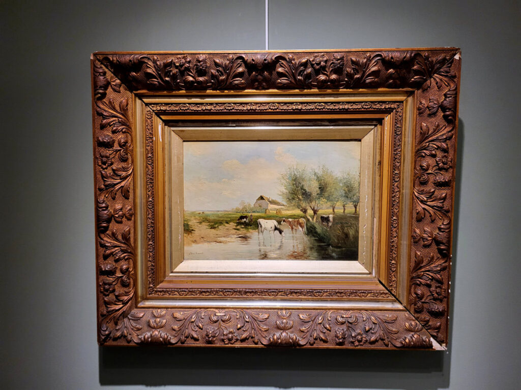 Jan Vrolijk, naar Jan Vrolijk, 33x23 paneelmaat, nog in de oude staat, incl. lijst 60x50cm, 150,- euro, nr. 3